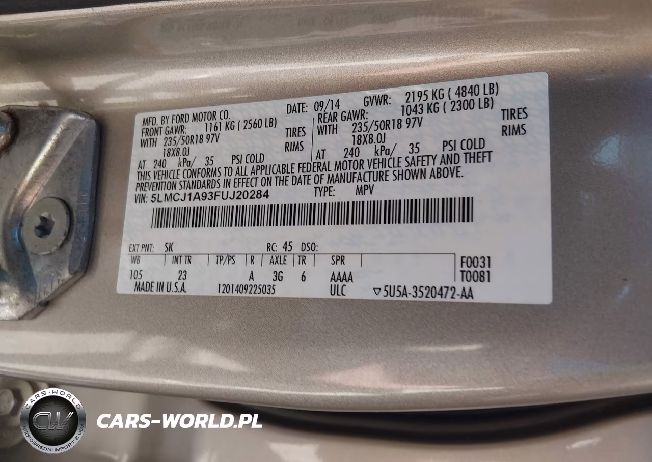 2015 Lincoln Mkc VIN:5LMCJ1A93FUJ20284 - 9