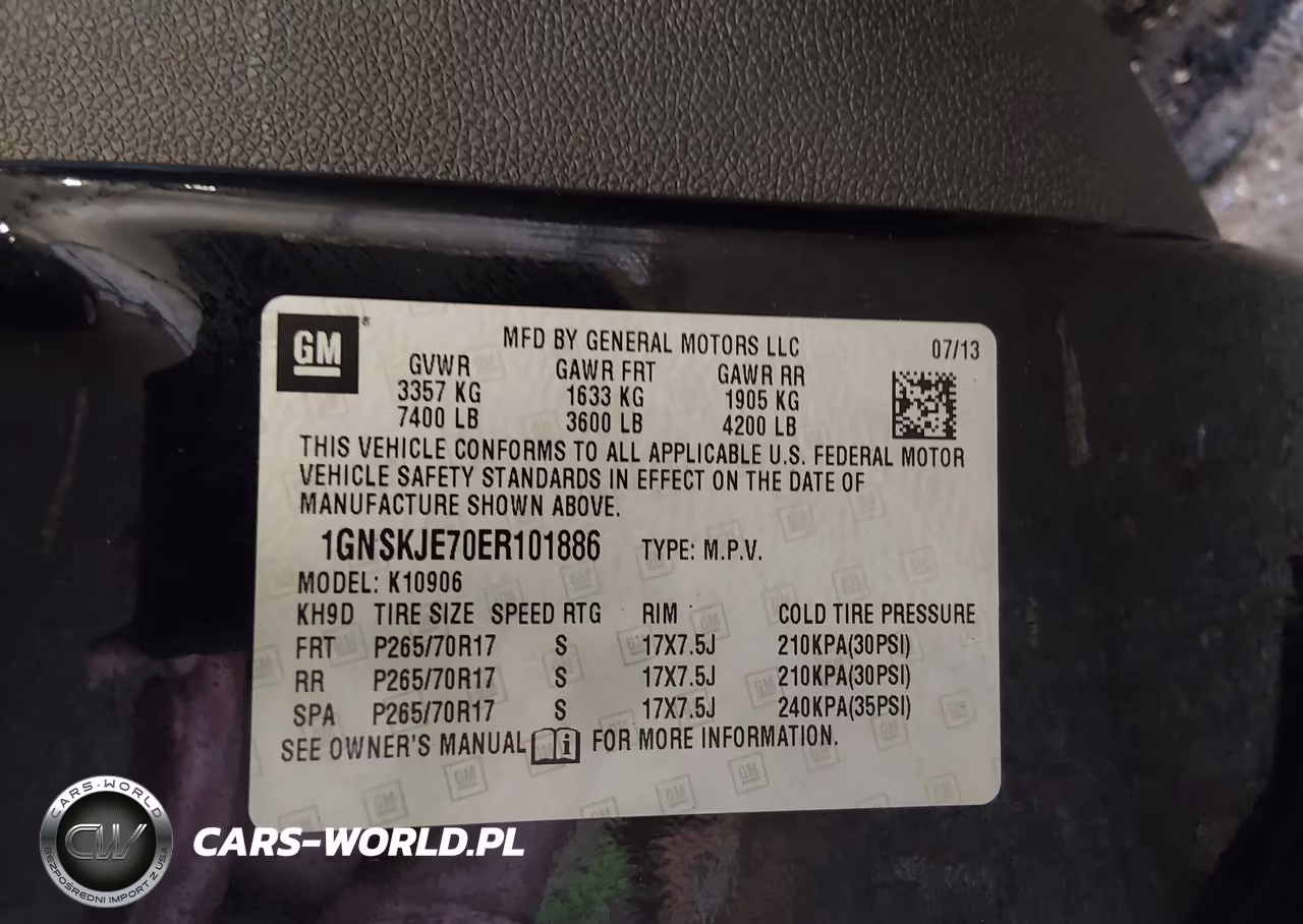 2014 Chevrolet Suburban 1500 Lt VIN:1GNSKJE70ER101886 - 9