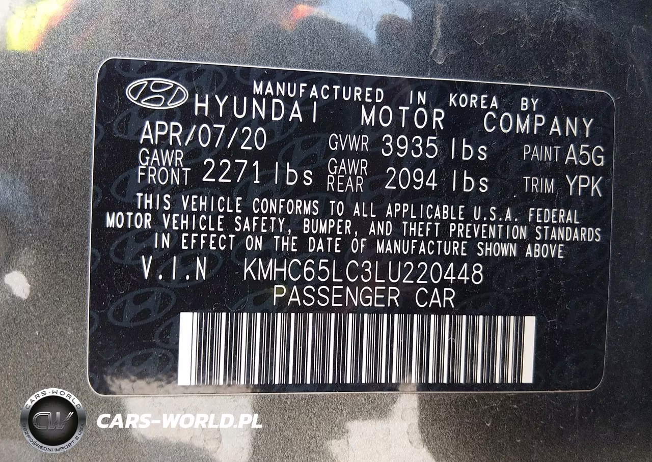 2020 Hyundai Ioniq Hybrid Blue VIN:KMHC65LC3LU220448 - 9