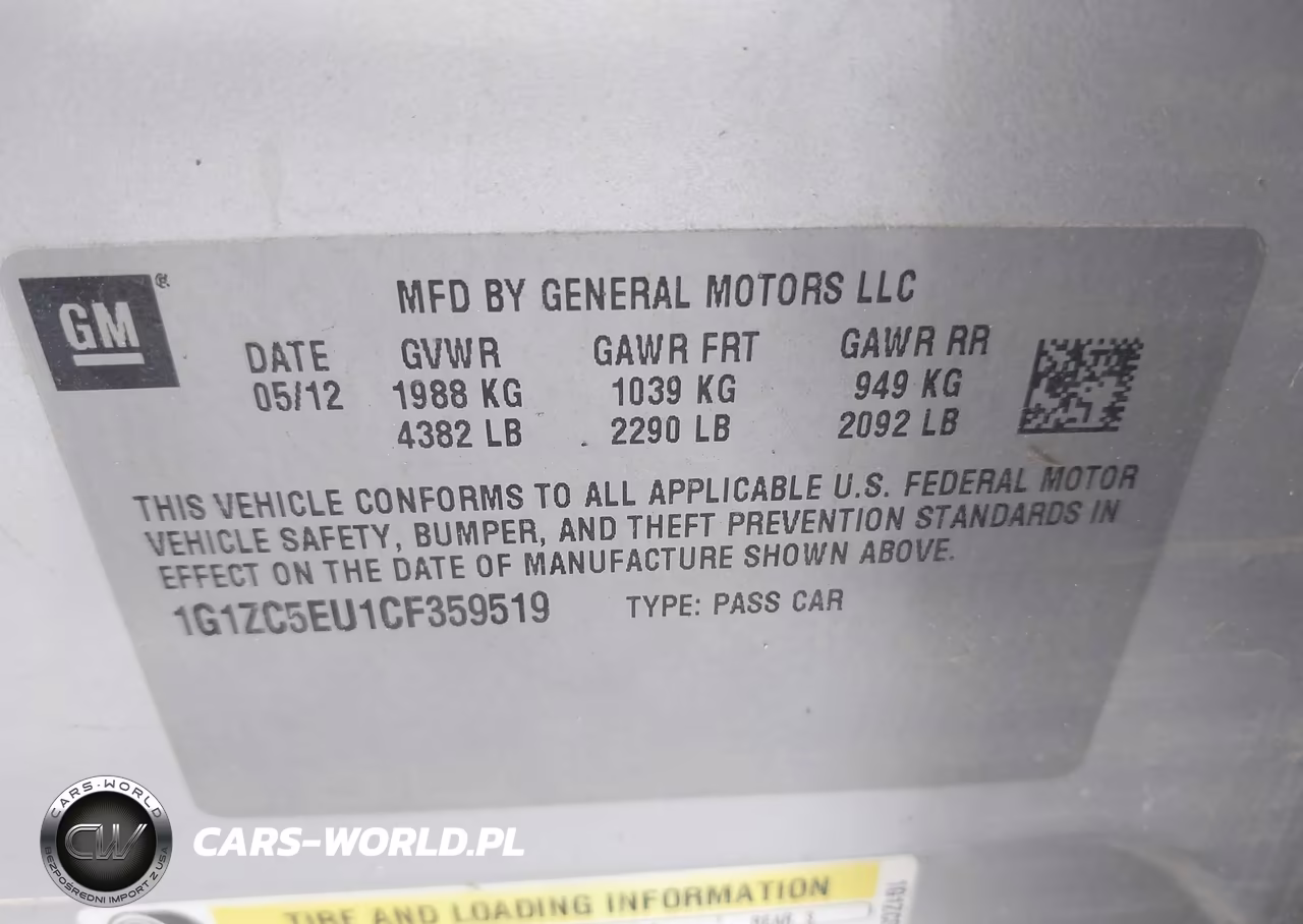 2012 Chevrolet Malibu 1Lt VIN:1G1ZC5EU1CF359519 - 9