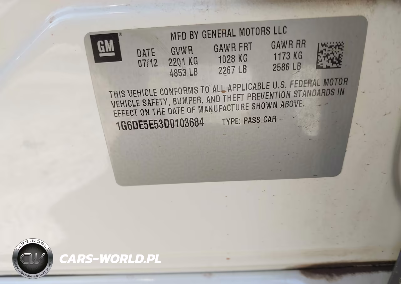 2013 Cadillac Cts Luxury VIN:1G6DE5E53D0103684 - 9