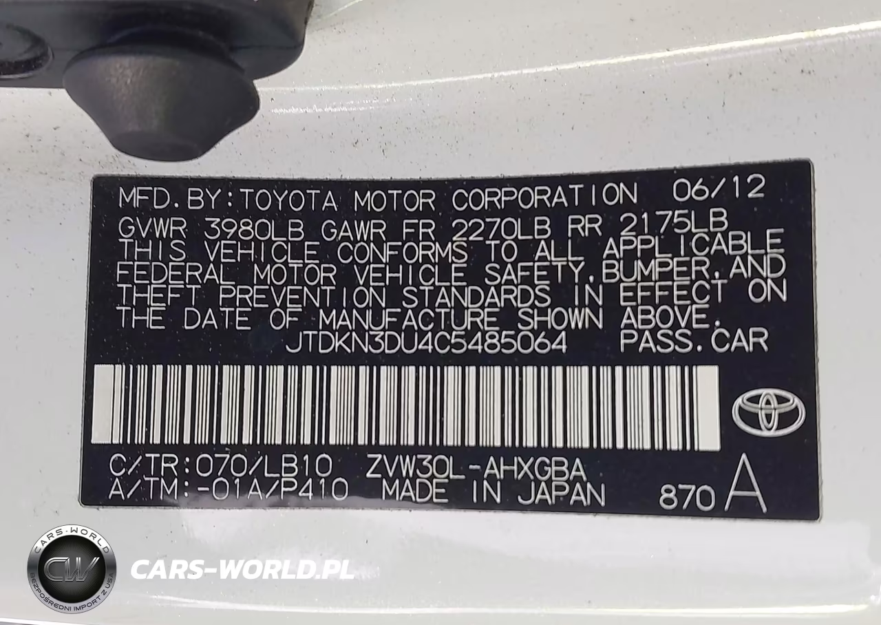 2012 Toyota Prius Four VIN:JTDKN3DU4C5485064 - 9