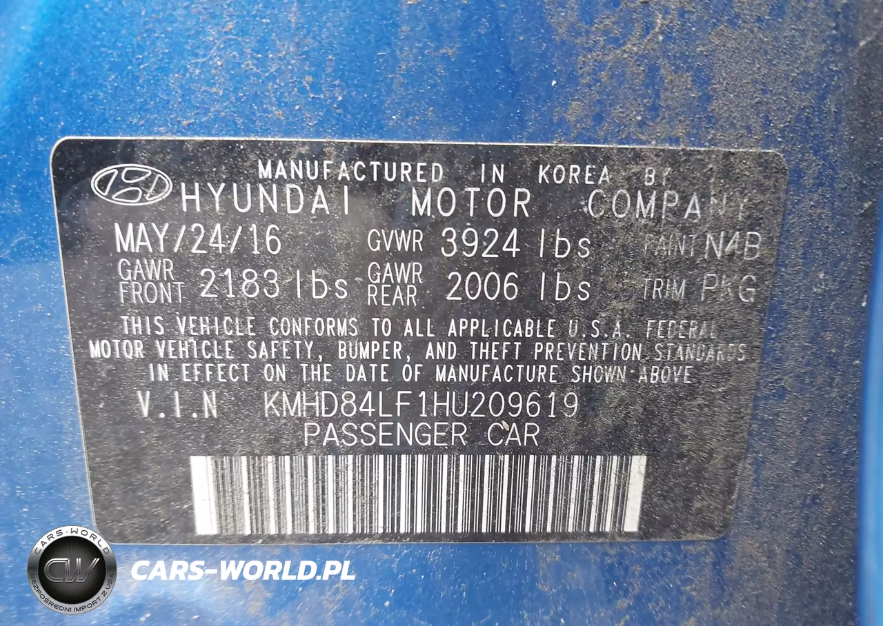 2017 Hyundai Elantra Se VIN:KMHD84LF1HU209619 - 9