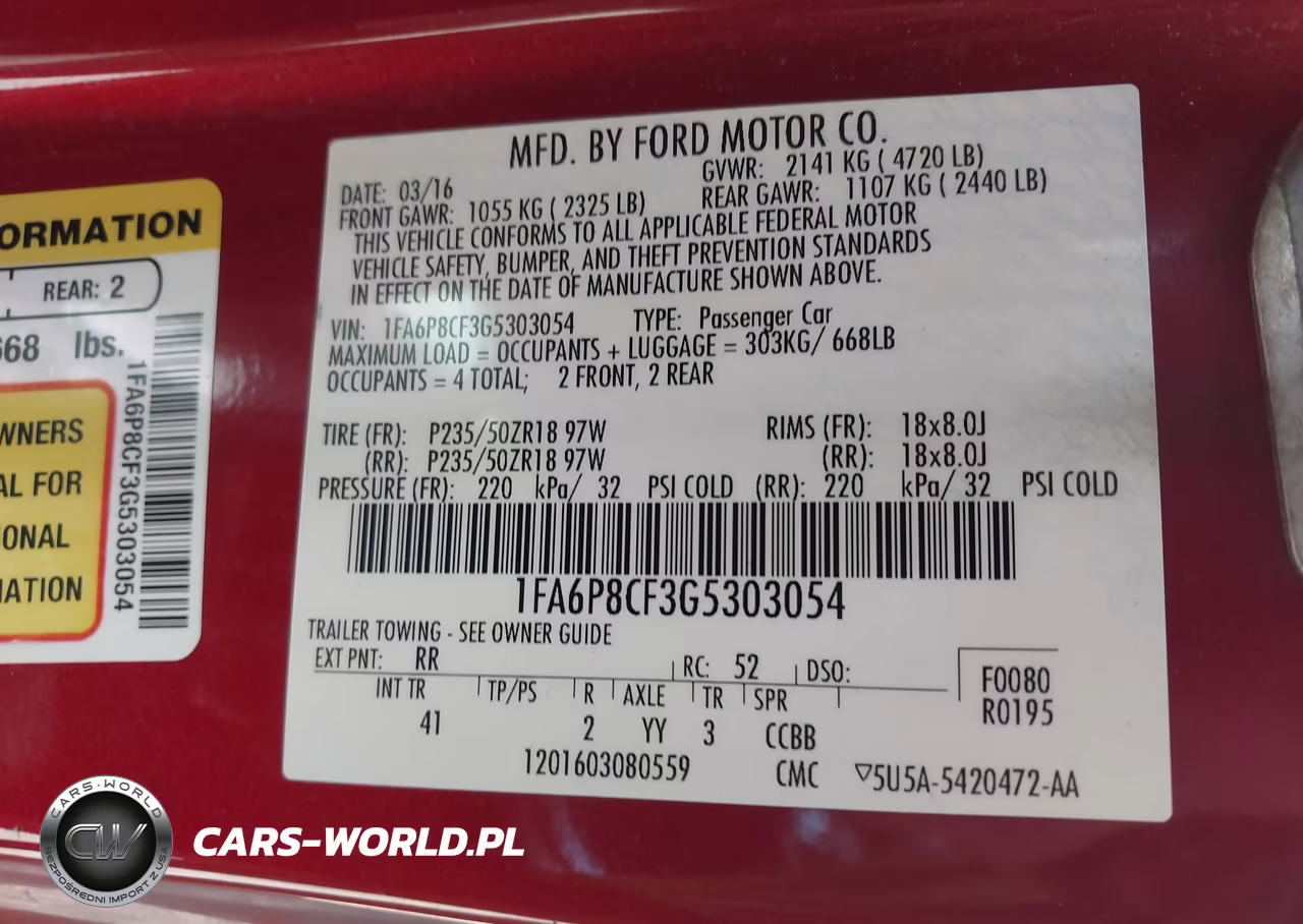 2016 Ford Mustang Gt Premium VIN:1FA6P8CF3G5303054 - 9