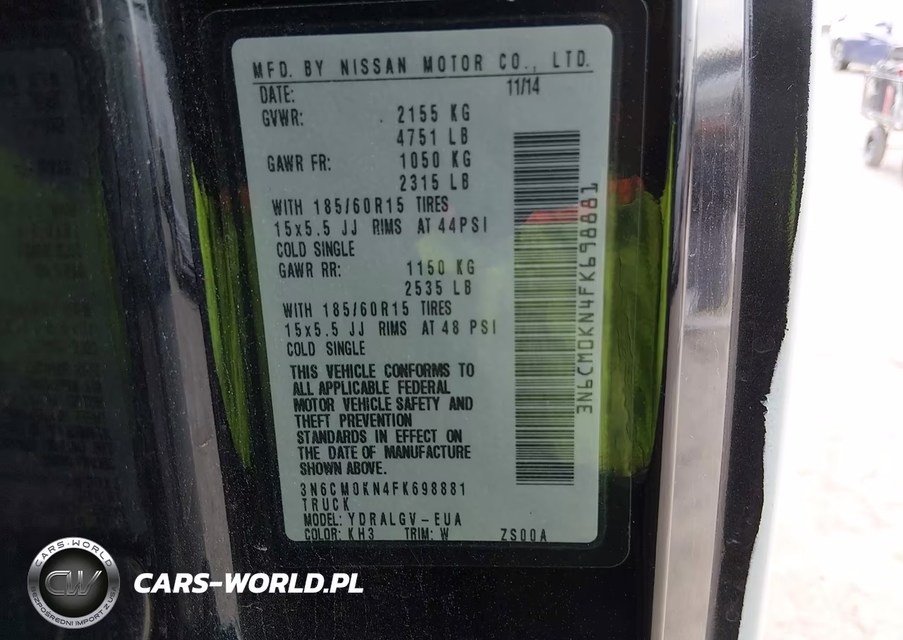 2015 Nissan Nv200 Sv VIN:3N6CM0KN4FK698881 - 9