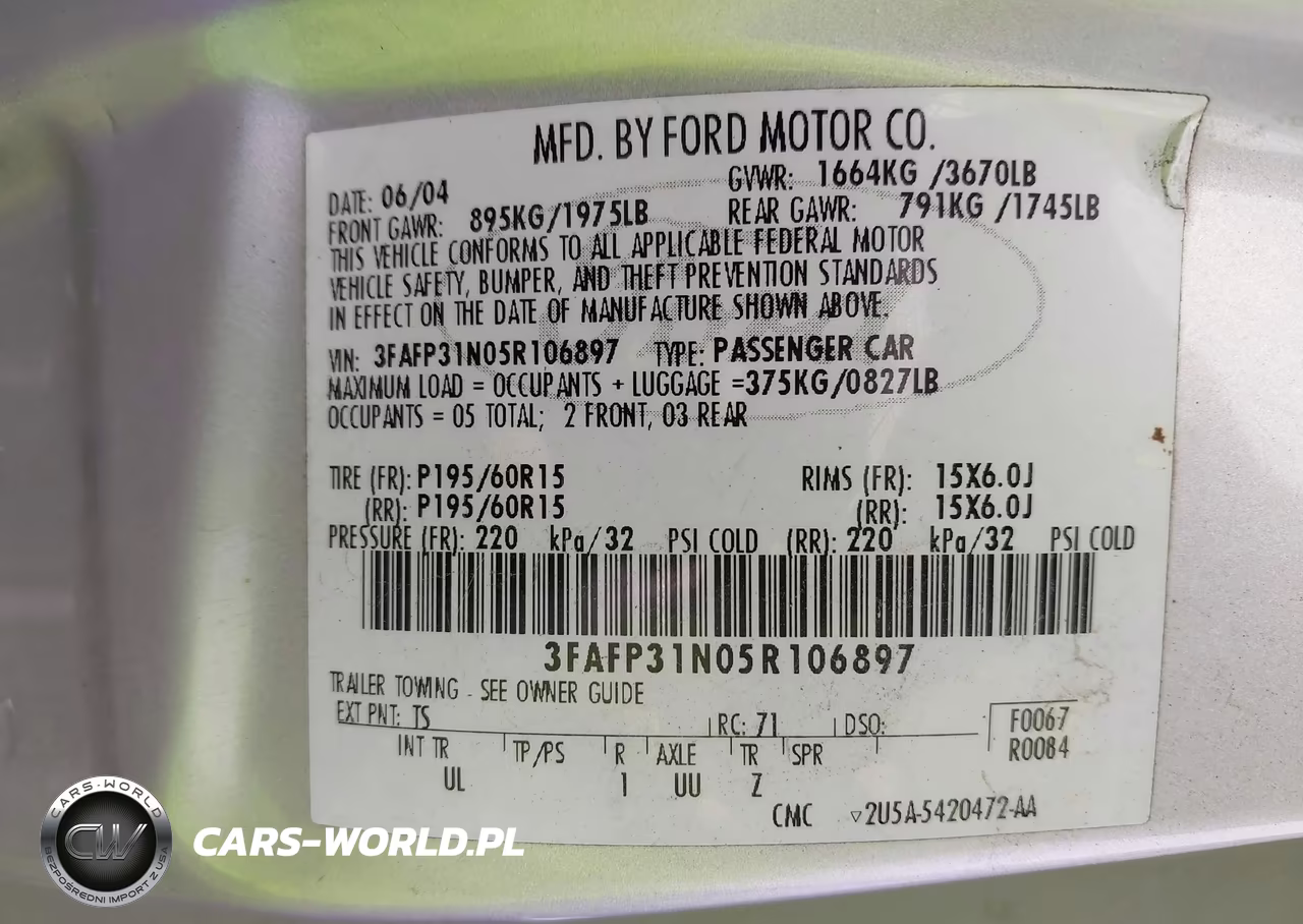 2005 Ford Focus Zx3 VIN:3FAFP31N05R106897 - 9