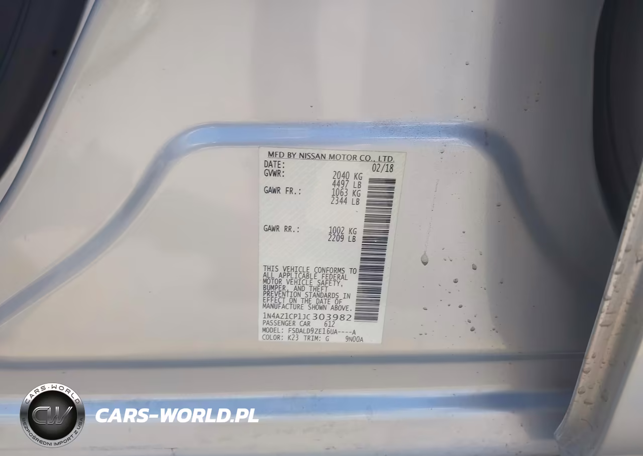 2018 Nissan Leaf S-Sv-Sl VIN:1N4AZ1CP1JC303982 - 9