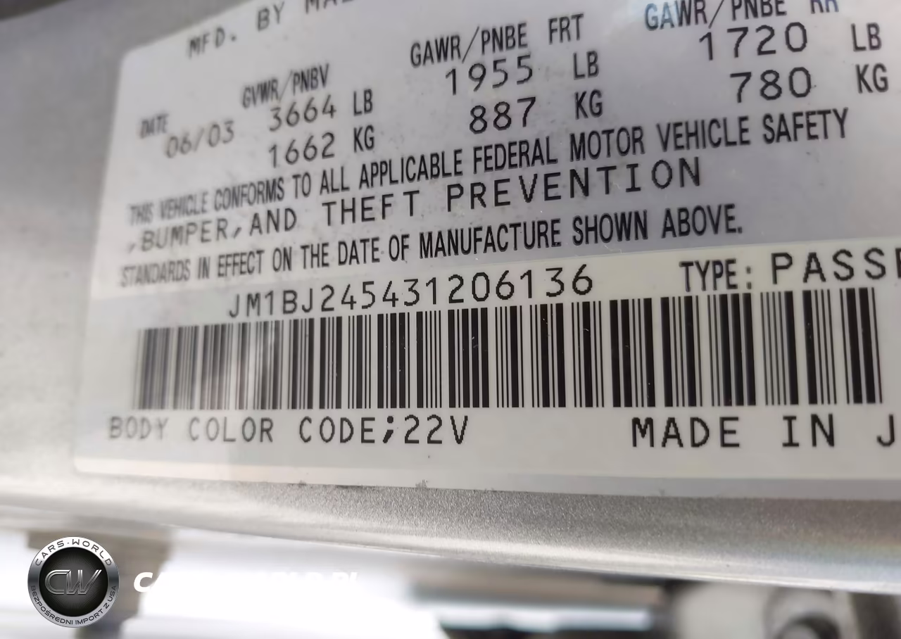 2003 Mazda Protege5 VIN:JM1BJ245431206136 - 9
