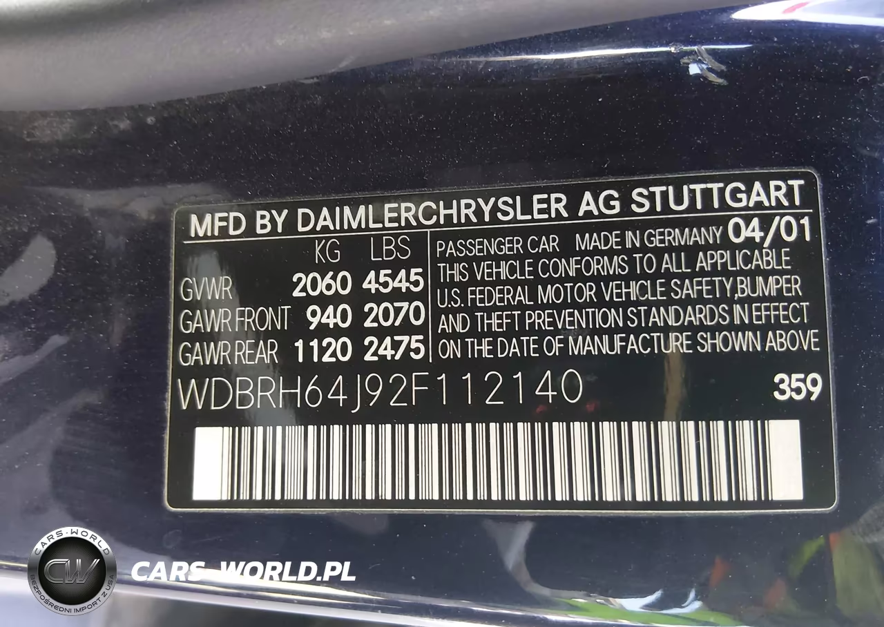 2002 Mercedes-Benz C 320 VIN:WDBRH64J92F112140 - 9