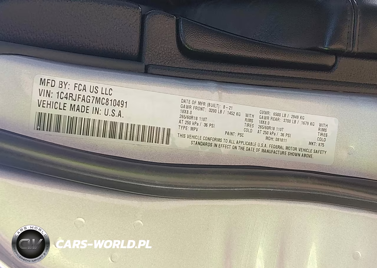 2021 Jeep Grand Cherokee Laredo E 4X4 VIN:1C4RJFAG7MC810491 - 9