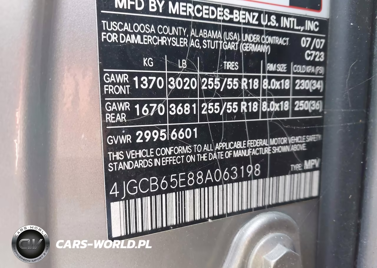 2008 Mercedes-Benz R 350 4Matic VIN:4JGCB65E88A063198 - 9