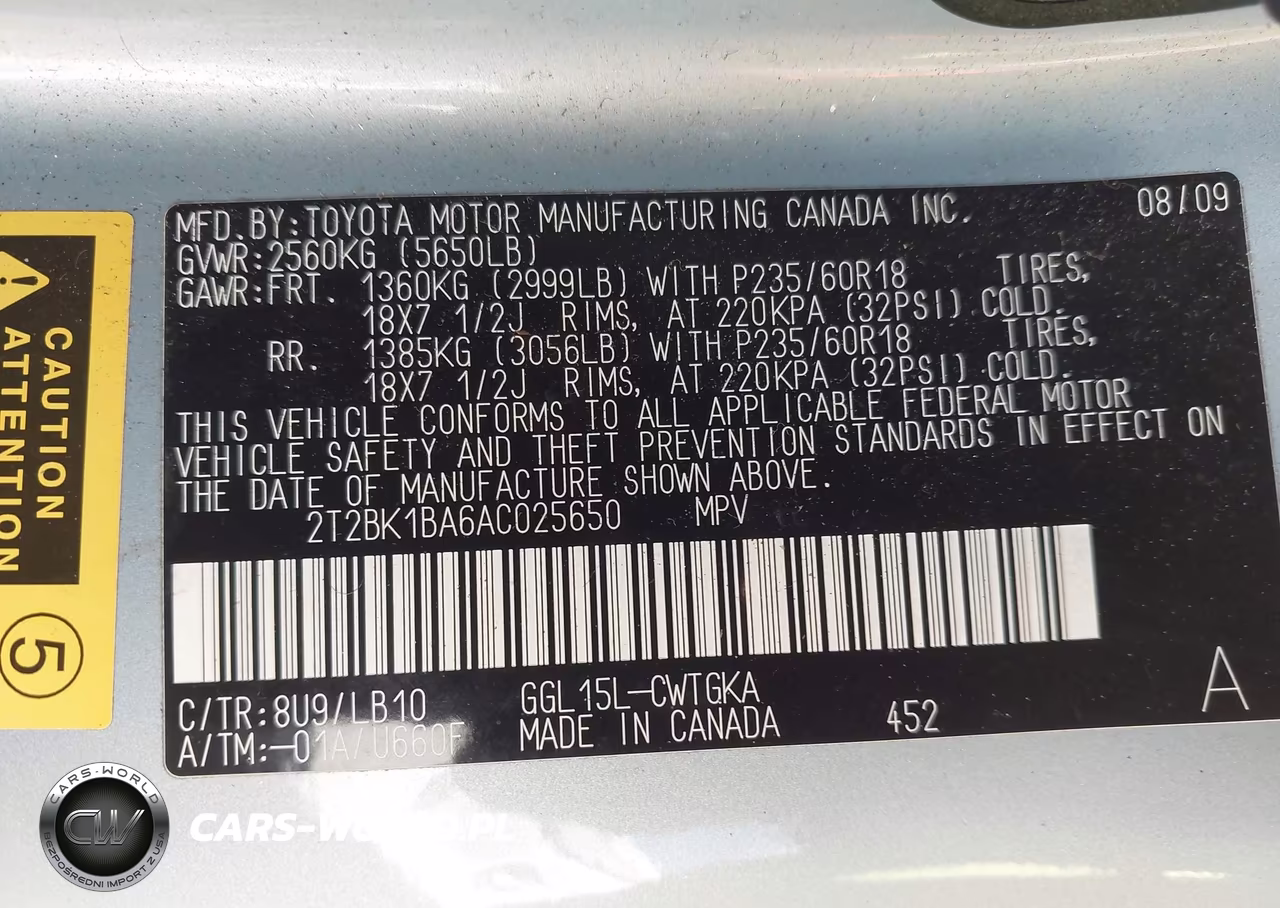 2010 Lexus Rx 350 VIN:2T2BK1BA6AC025650 - 9