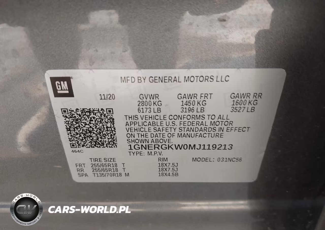 2021 Chevrolet Traverse Fwd Lt Cloth VIN:1GNERGKW0MJ119213 - 9