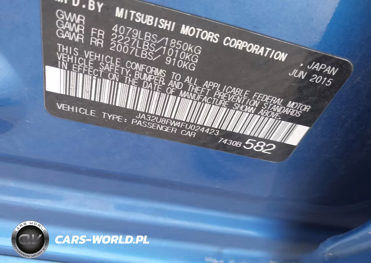 2015 Mitsubishi Lancer Gt VIN:JA32U8FW4FU024423 - 9
