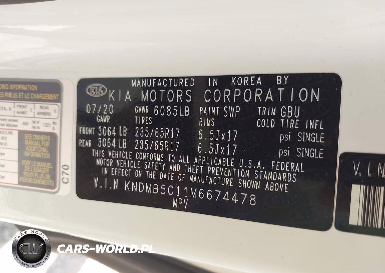 2021 Kia Sedona Lx VIN:KNDMB5C11M6674478 - 9