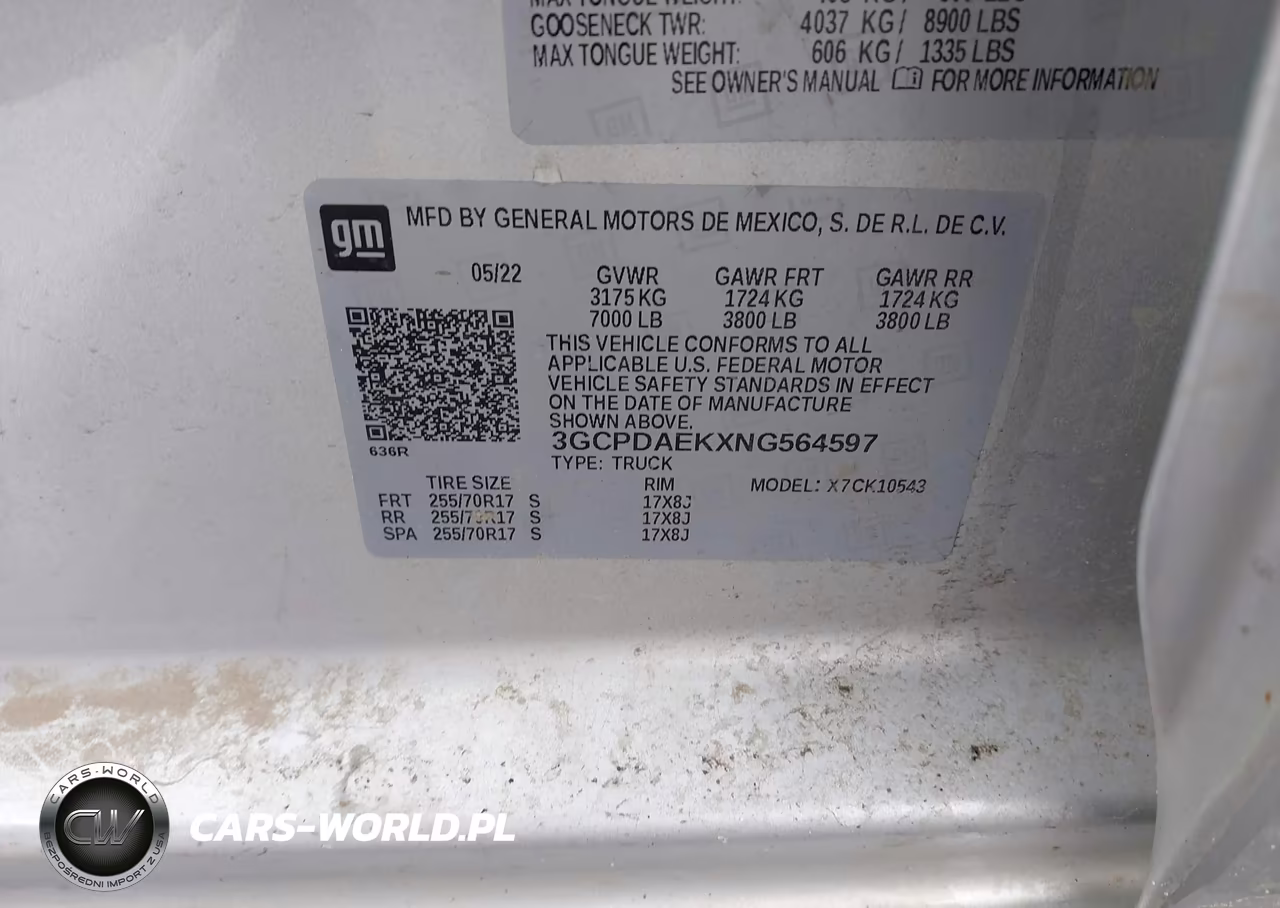 2022 Chevrolet Silverado 1500 4Wd Short Bed Wt VIN:3GCPDAEKXNG564597 - 9
