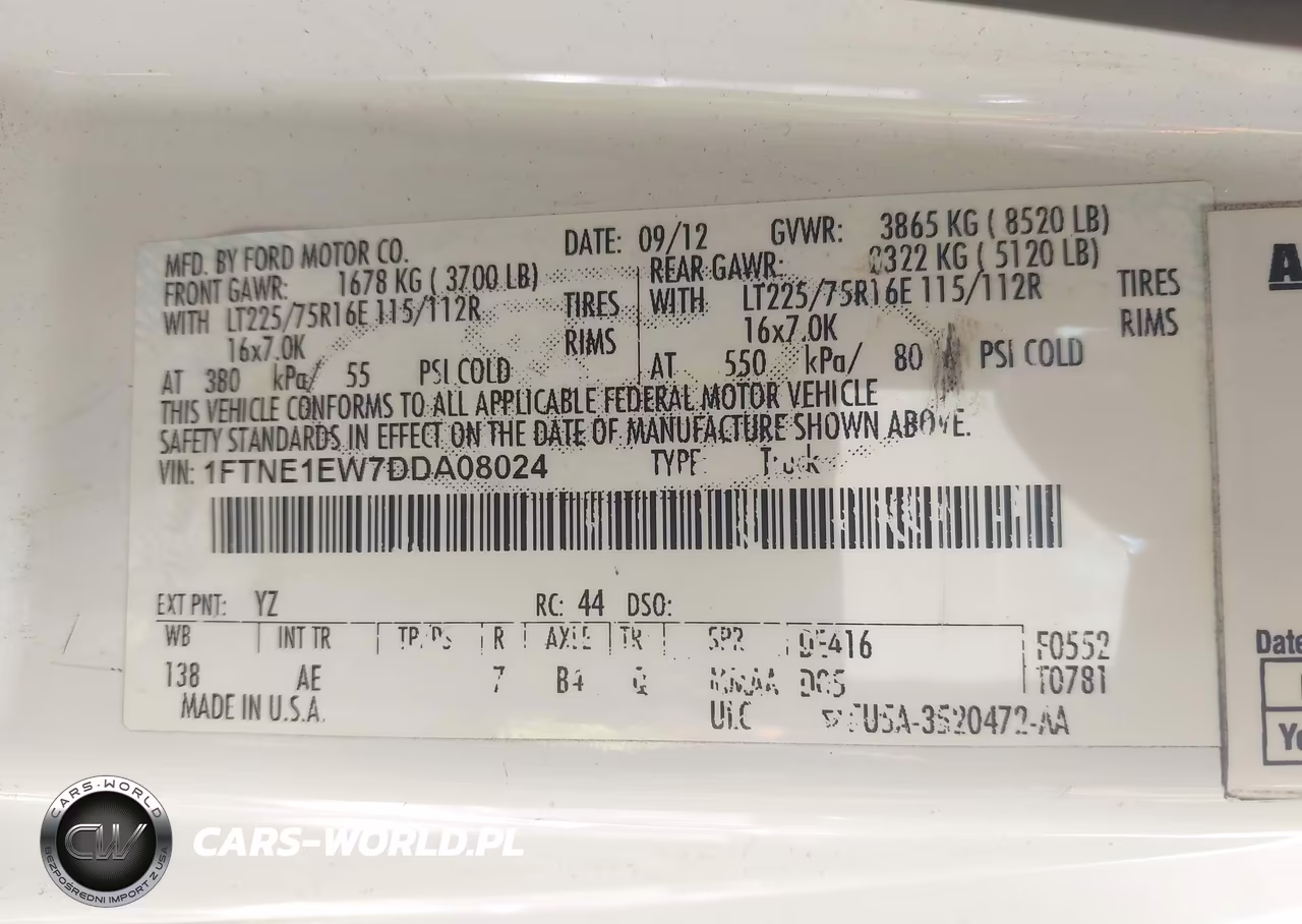 2013 Ford E-150 Commercial VIN:1FTNE1EW7DDA08024 - 9