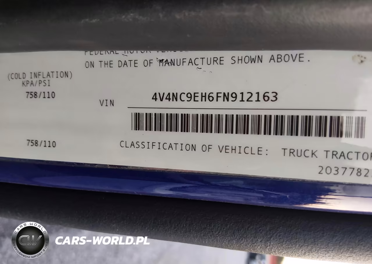 2015 Volvo Vn VIN:4V4NC9EH6FN912163 - 8