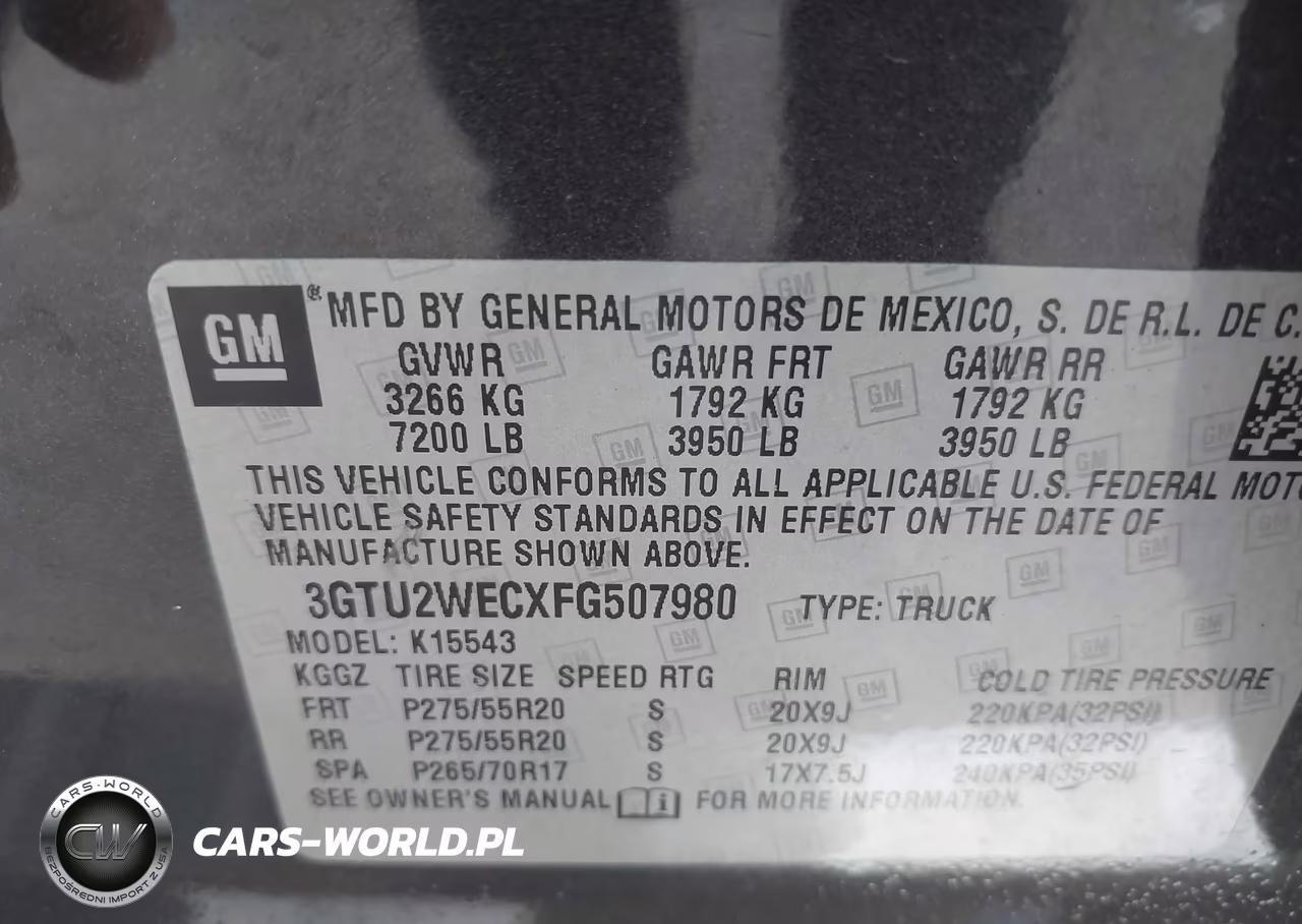 2015 GMC Sierra 1500 Denali VIN:3GTU2WECXFG507980 - 9