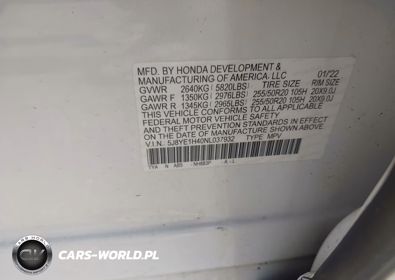 2022 Acura Mdx Technology Package VIN:5J8YE1H40NL037932 - 9