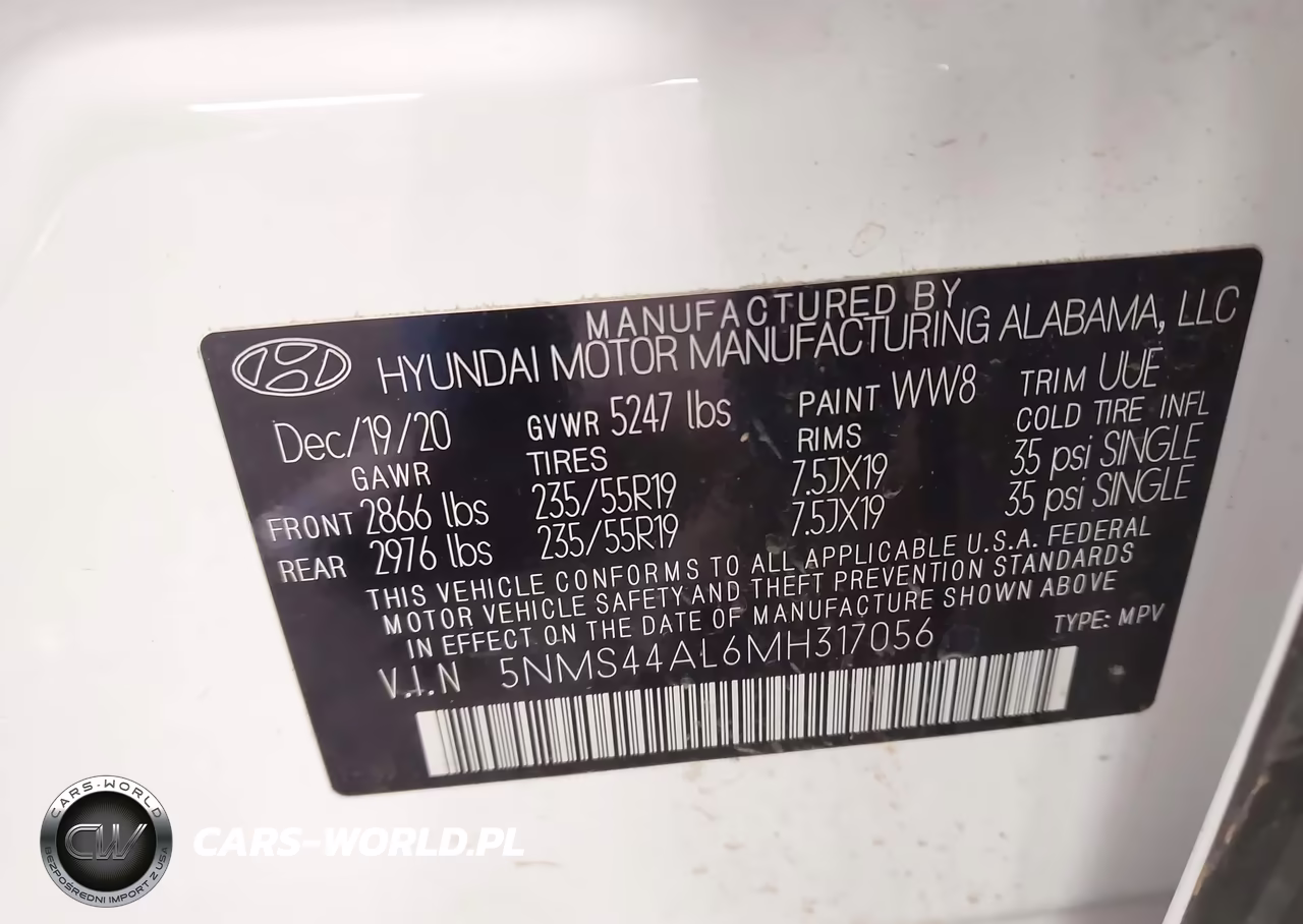 2021 Hyundai Santa Fe Limited VIN:5NMS44AL6MH317056 - 9