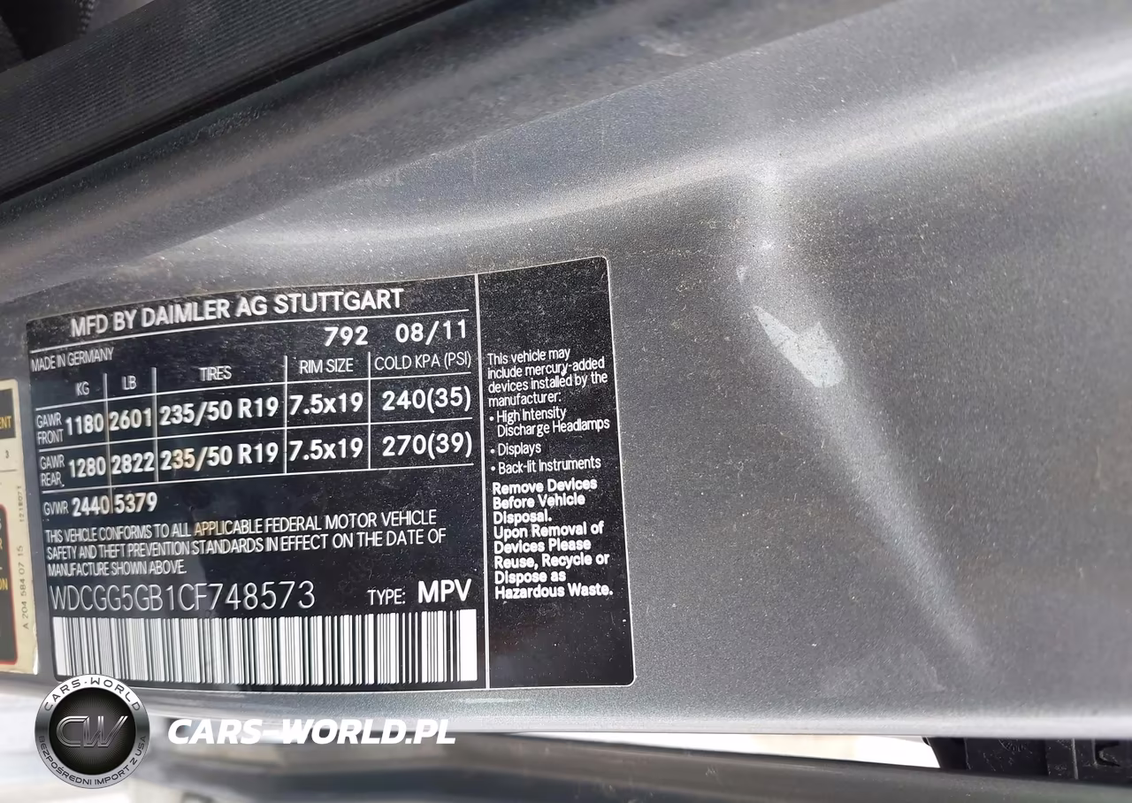 2012 Mercedes-Benz Glk 350 VIN:WDCGG5GB1CF748573 - 9