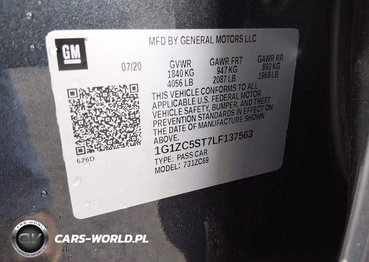 2020 Chevrolet Malibu Fwd 1Fl VIN:1G1ZC5ST7LF137563 - 9