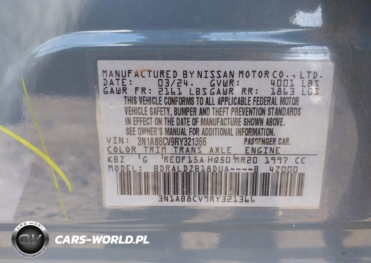 2024 Nissan Sentra Sv Xtronic Cvt VIN:3N1AB8CV9RY321366 - 9