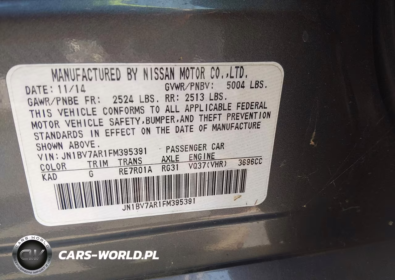 2015 Infiniti Q50 Premium VIN:JN1BV7AR1FM395391 - 9