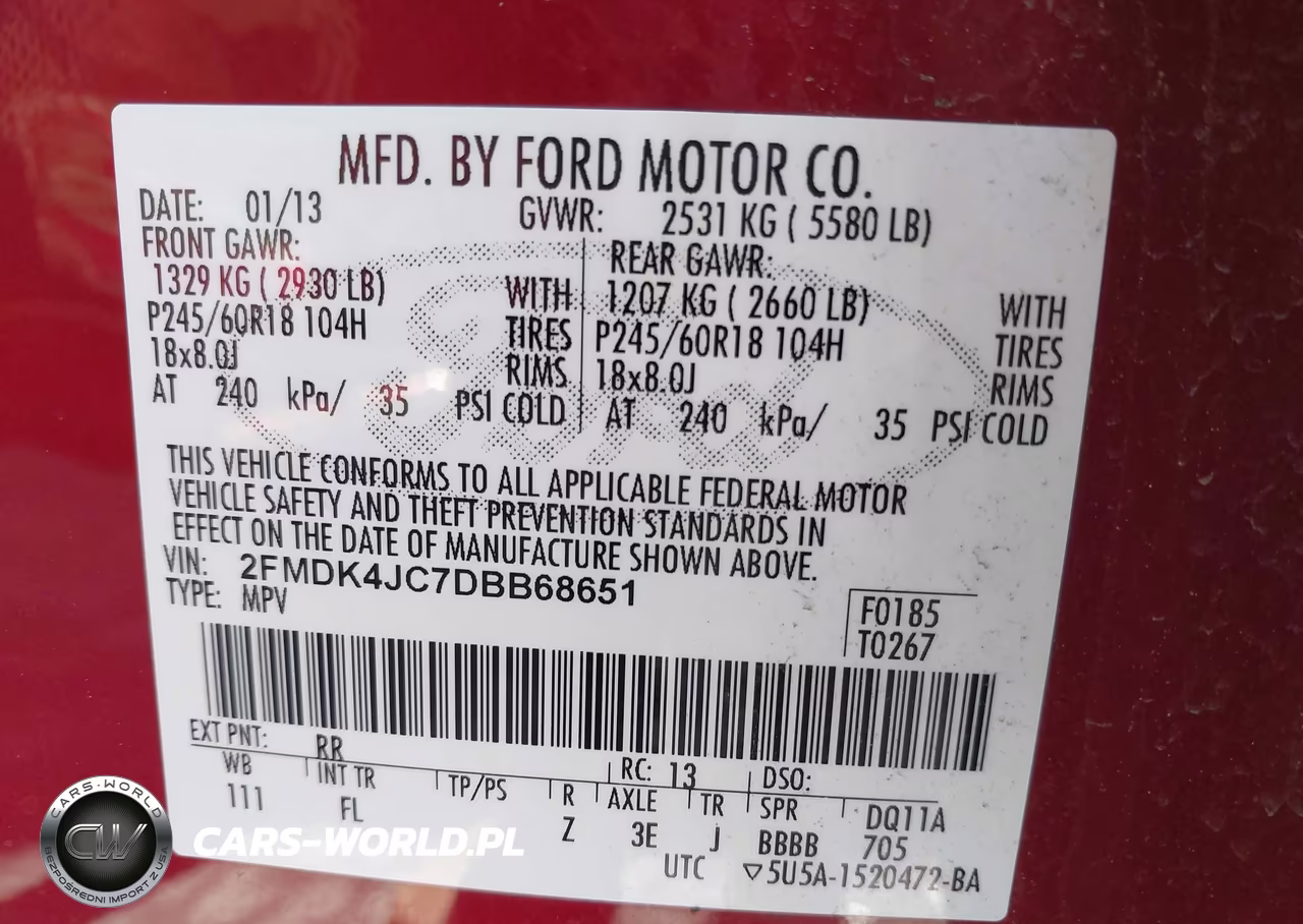 2013 Ford Edge Sel VIN:2FMDK4JC7DBB68651 - 9