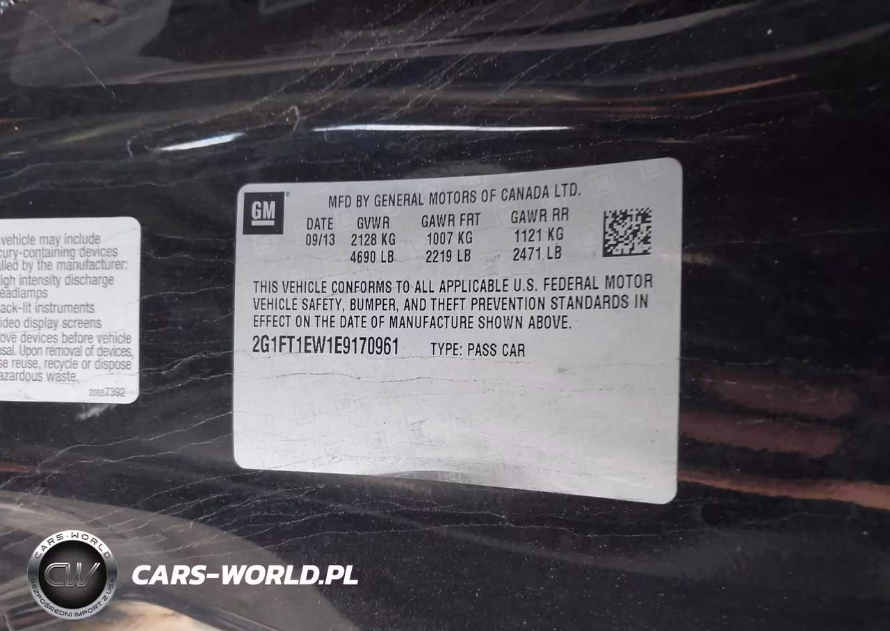 2014 Chevrolet Camaro 2Ss VIN:2G1FT1EW1E9170961 - 9