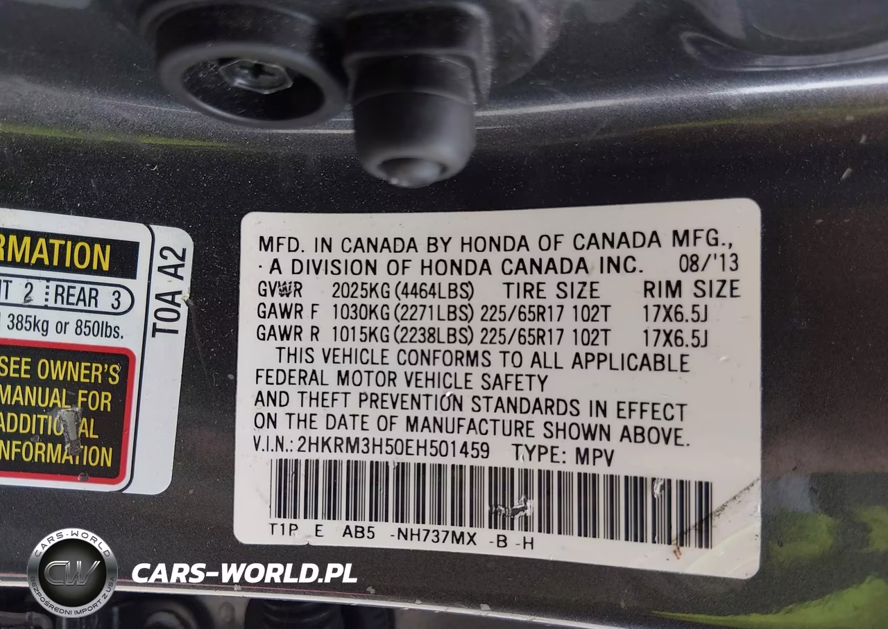 2014 Honda Cr-V Ex VIN:2HKRM3H50EH501459 - 9