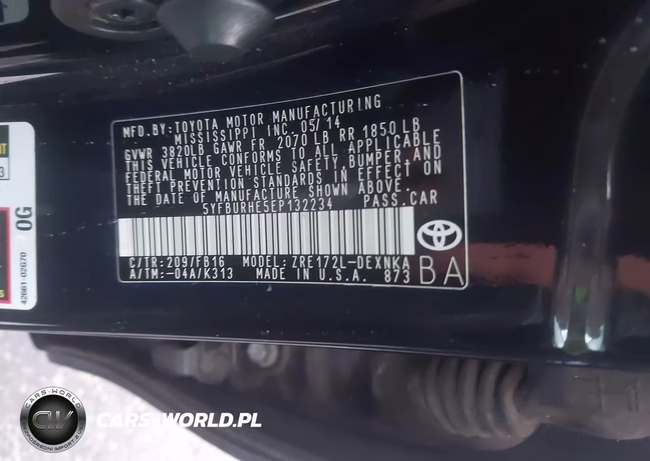 2014 Toyota Corolla Le VIN:5YFBURHE5EP132234 - 9