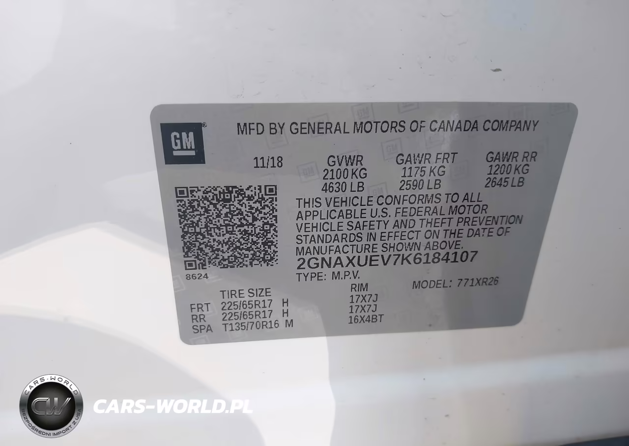 2019 Chevrolet Equinox Lt VIN:2GNAXUEV7K6184107 - 9