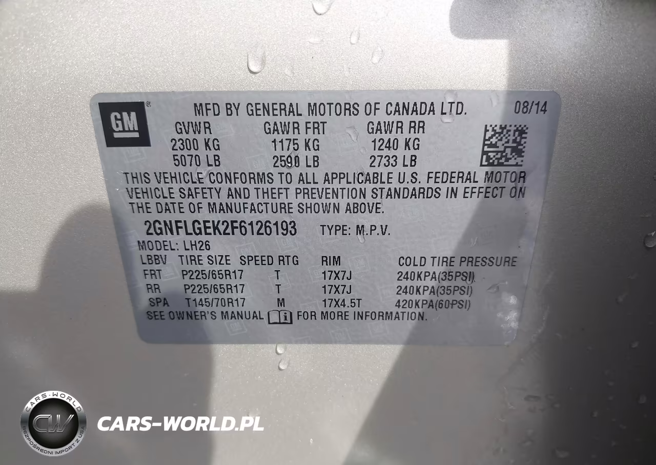 2015 Chevrolet Equinox 2Lt VIN:2GNFLGEK2F6126193 - 9