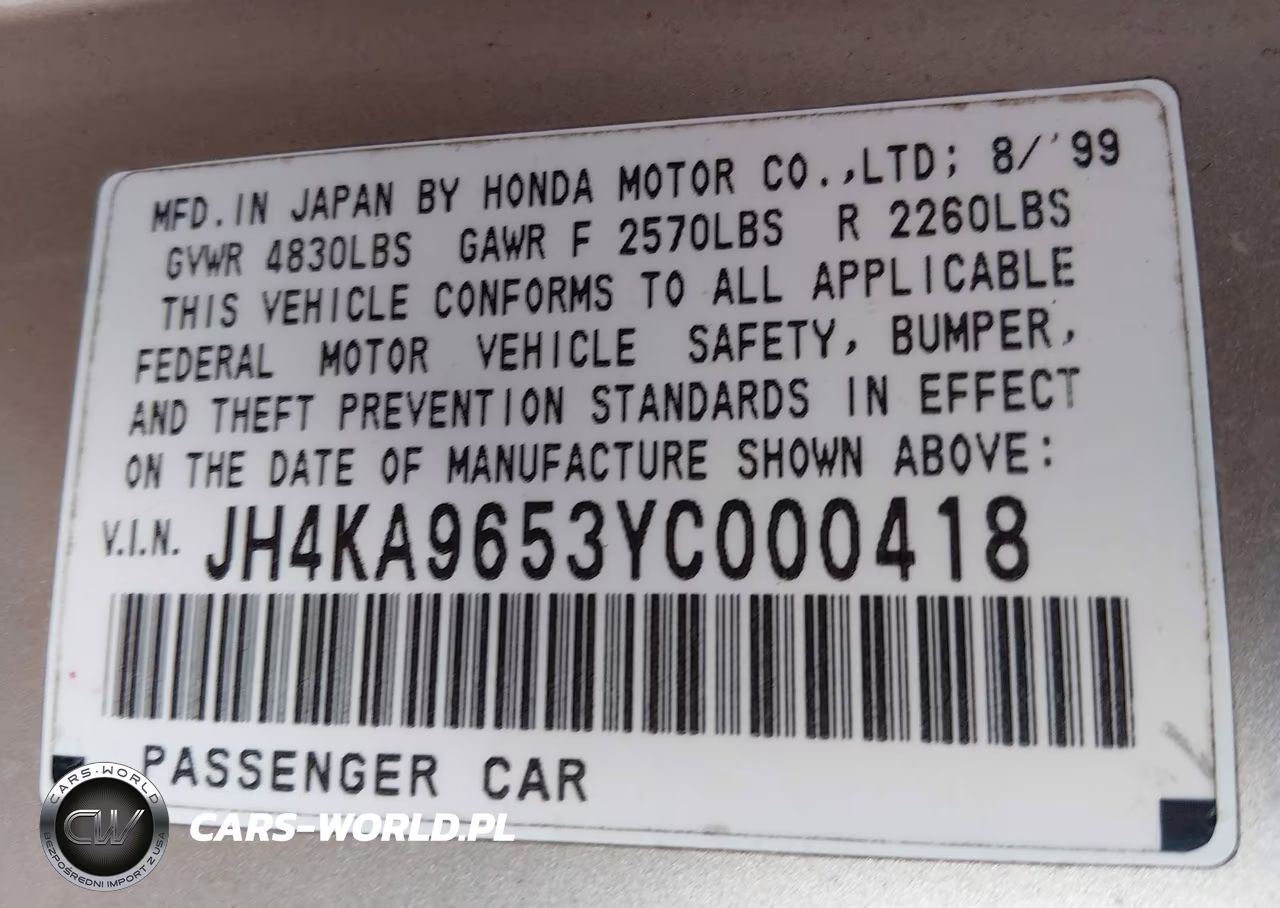 2000 Acura Rl 3.5 VIN:JH4KA9653YC000418 - 9