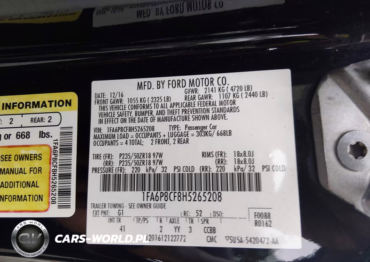 2017 Ford Mustang Gt Premium VIN:1FA6P8CF8H5265208 - 9