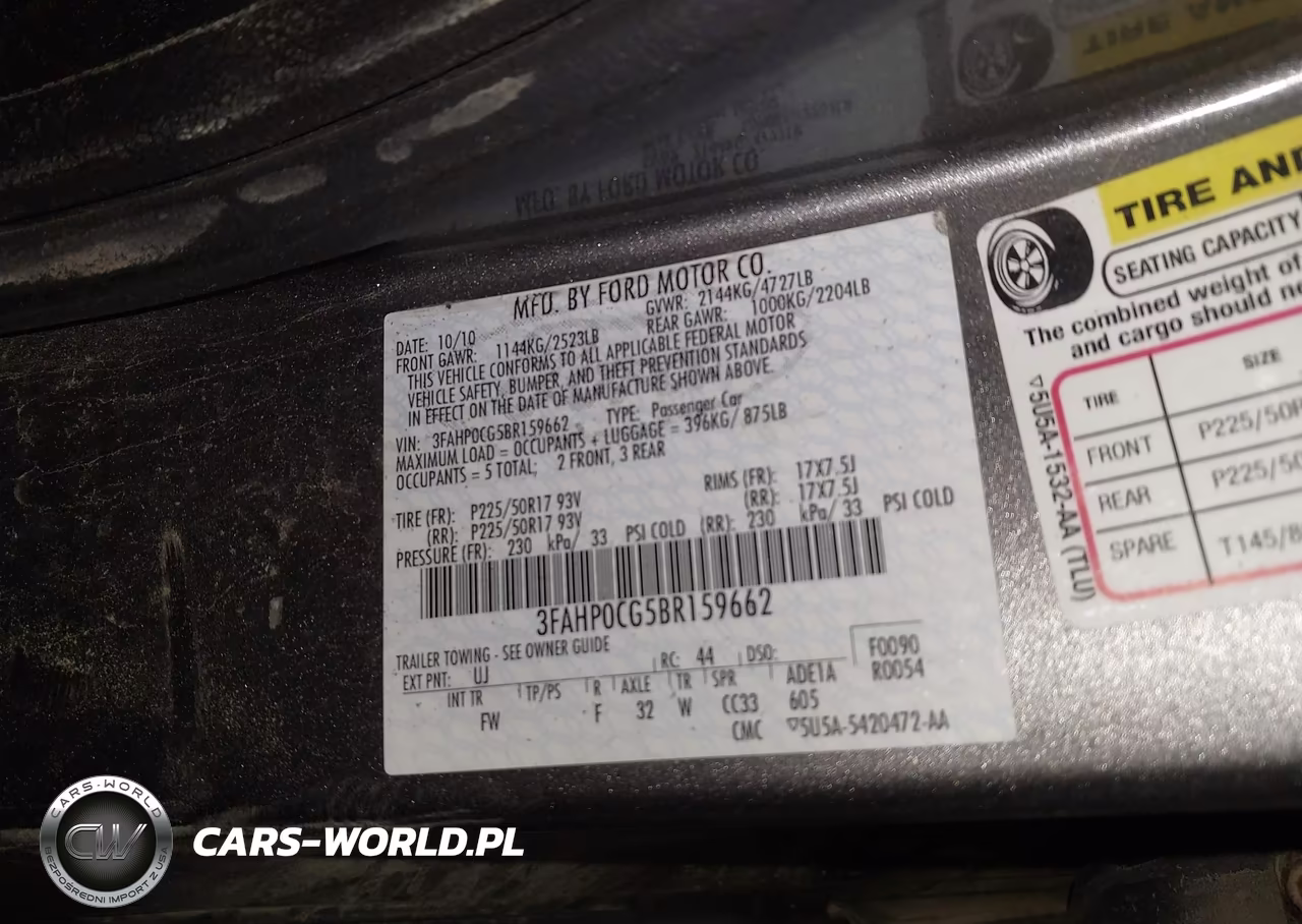 2011 Ford Fusion Sel VIN:3FAHP0CG5BR159662 - 9