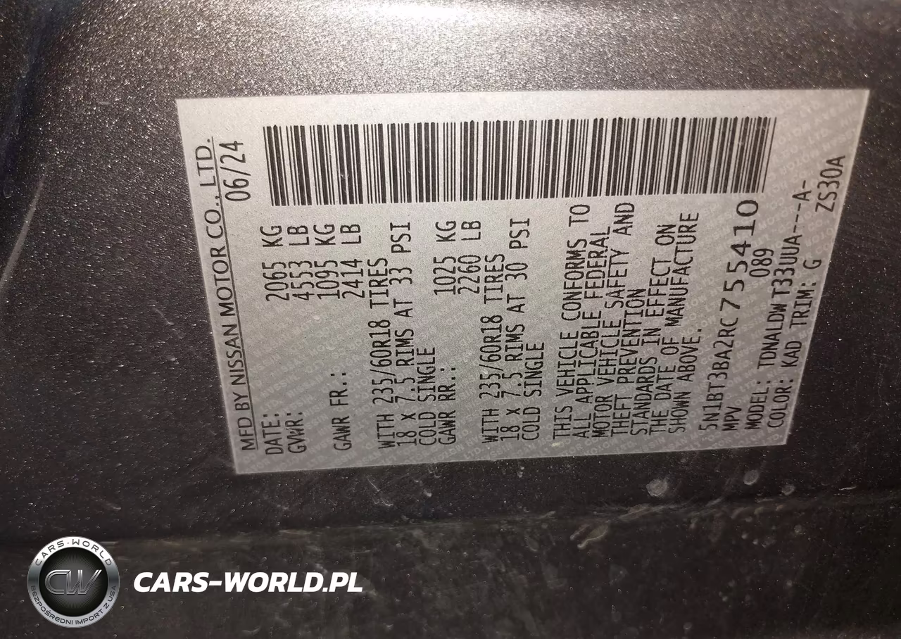 2024 Nissan Rogue Sv Fwd VIN:5N1BT3BA2RC755410 - 9