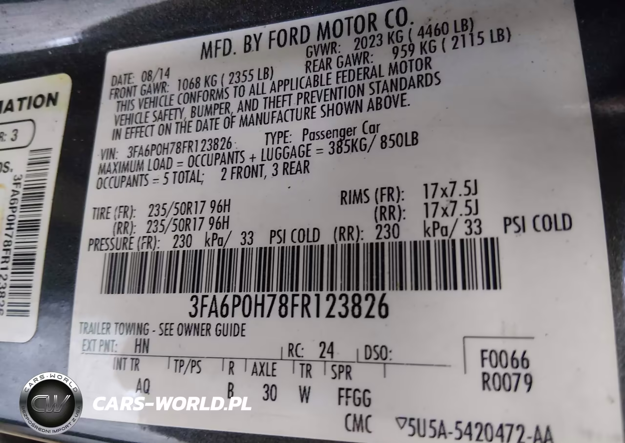 2015 Ford Fusion Se VIN:3FA6P0H78FR123826 - 9