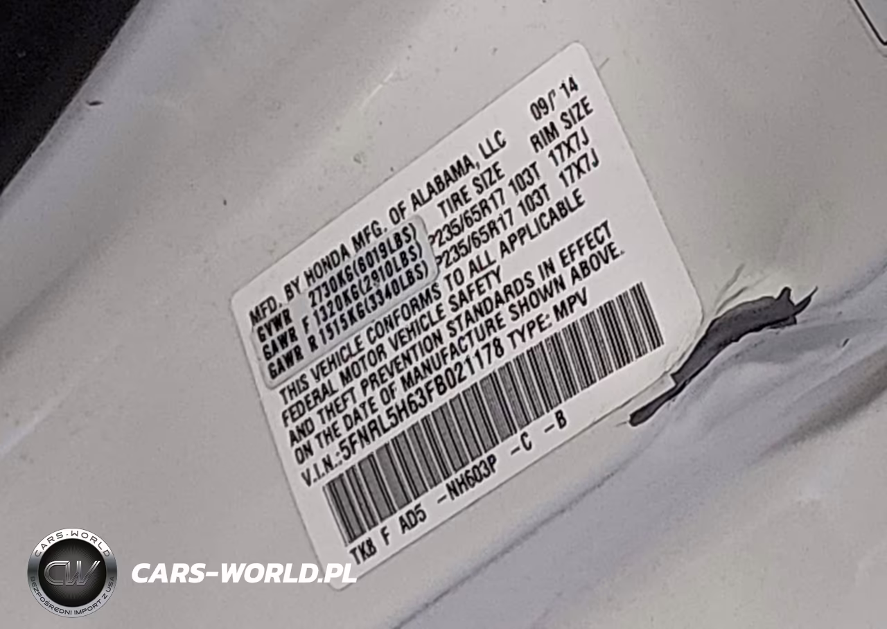 2015 Honda Odyssey Ex-L VIN:5FNRL5H63FB021178 - 9