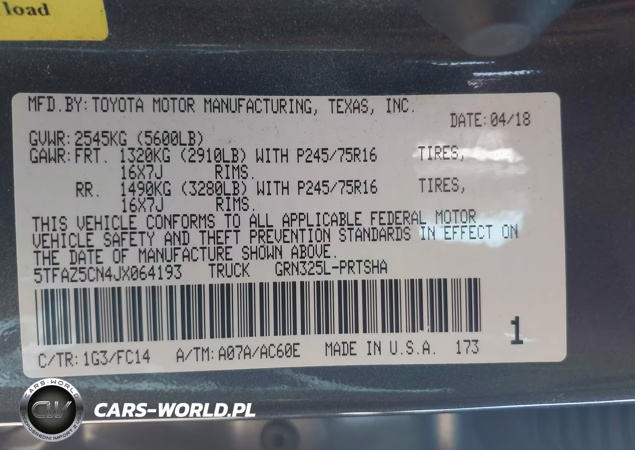 2018 Toyota Tacoma Sr5 V6 VIN:5TFAZ5CN4JX064193 - 9