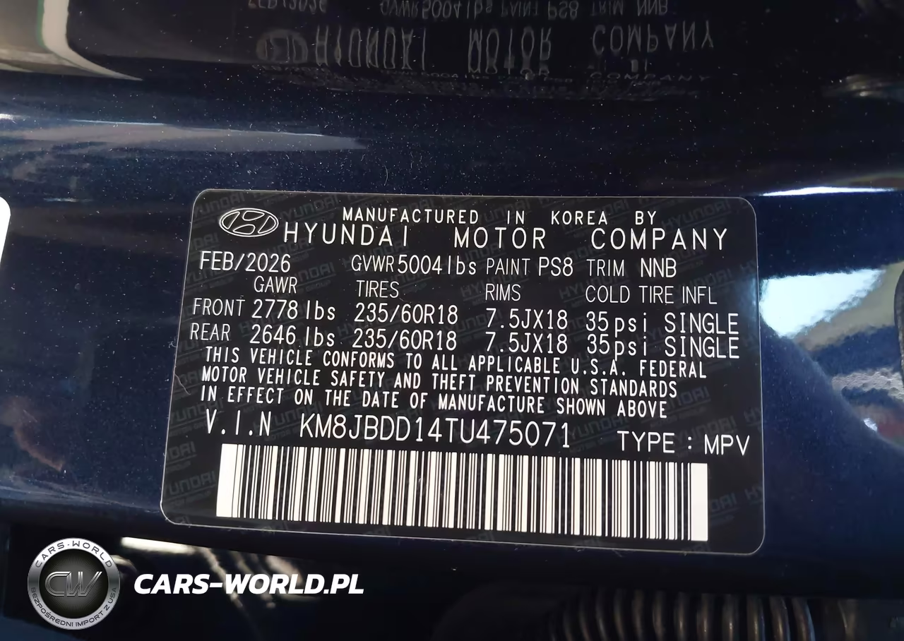 2026 Hyundai Tucson Hybrid Sel VIN:KM8JBDD14TU475071 - 9