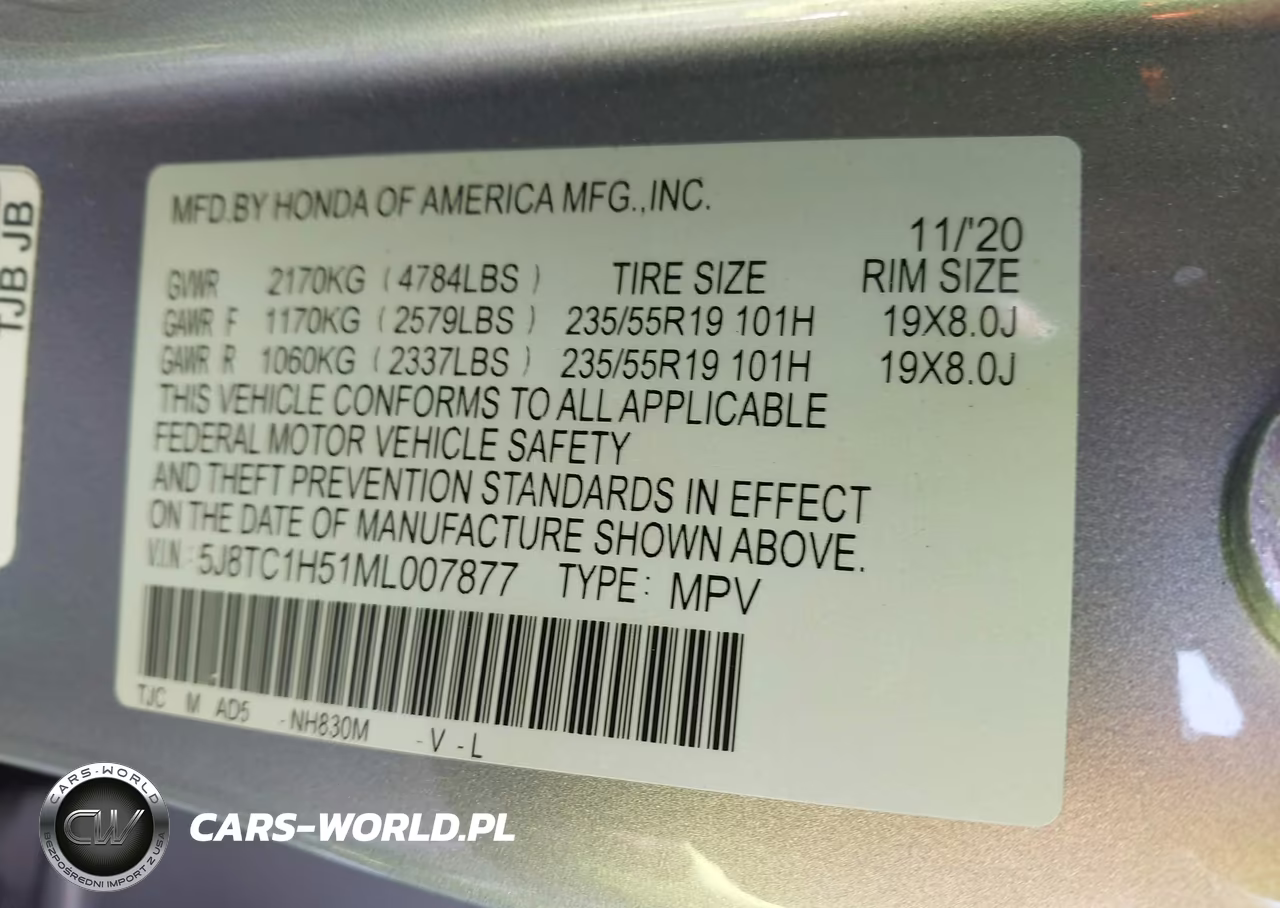 2021 Acura Rdx Technology Package VIN:5J8TC1H51ML007877 - 9