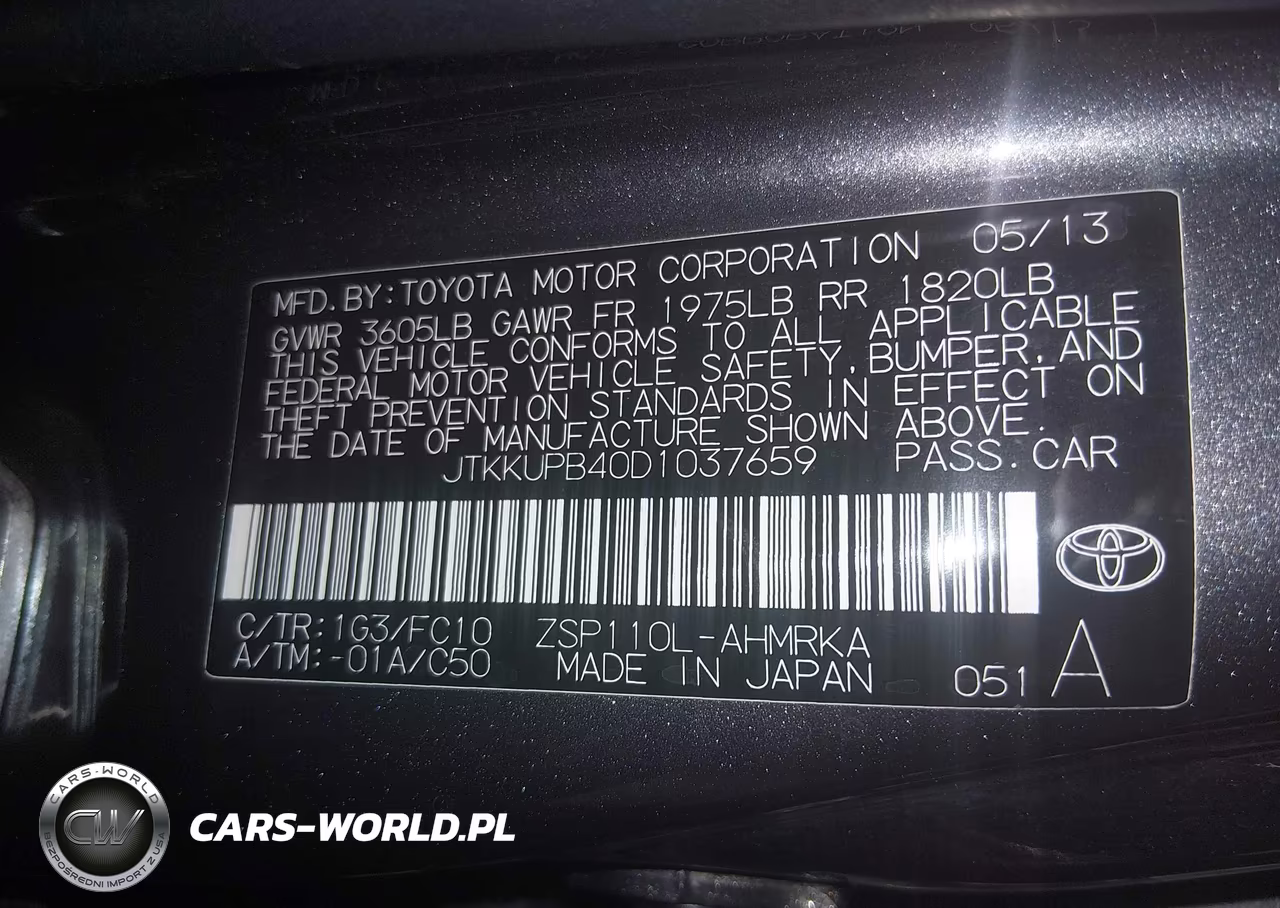 2013 Scion Xd VIN:JTKKUPB40D1037659 - 9