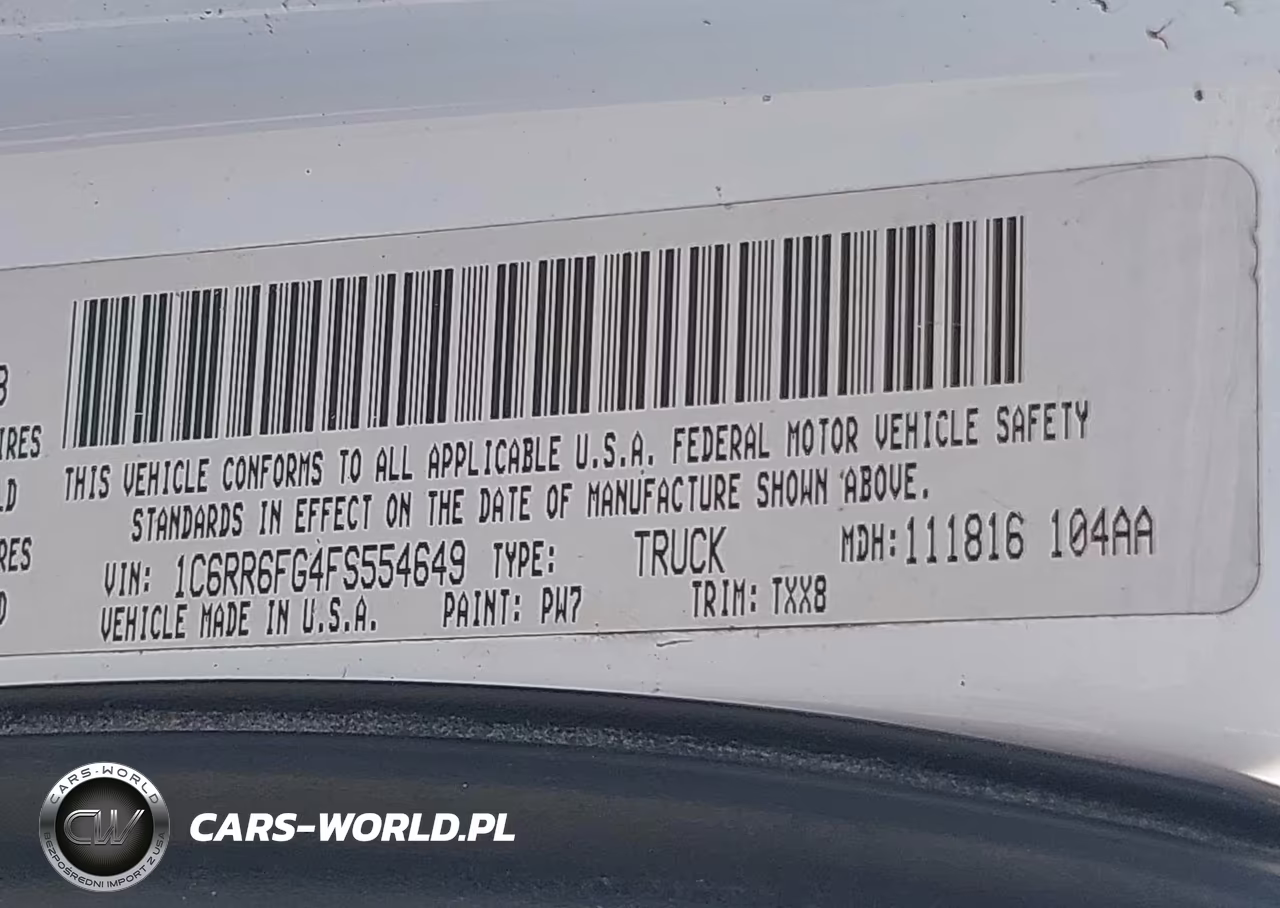 2015 Ram 1500 Tradesman VIN:1C6RR6FG4FS554649 - 9