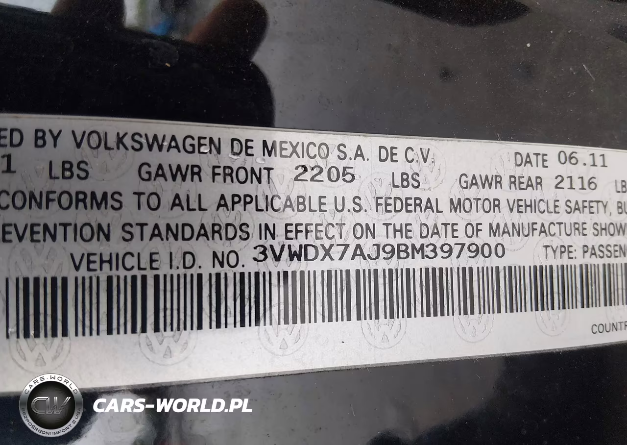 2011 Volkswagen Jetta 2.5L Se VIN:3VWDX7AJ9BM397900 - 9