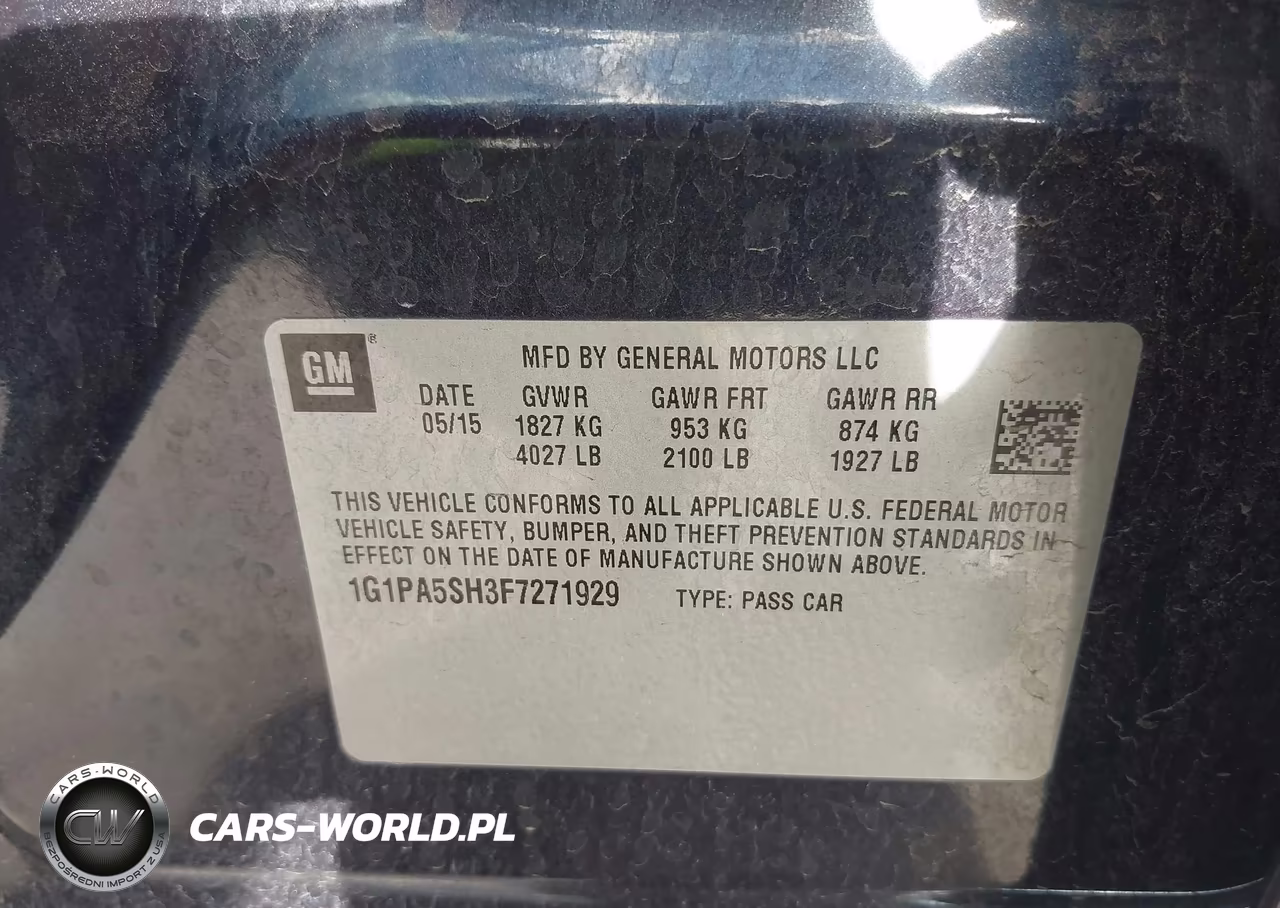 2015 Chevrolet Cruze Ls Auto VIN:1G1PA5SH3F7271929 - 9