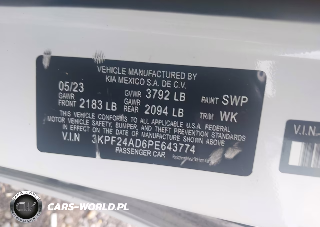 2023 Kia Forte Lxs VIN:3KPF24AD6PE643774 - 9