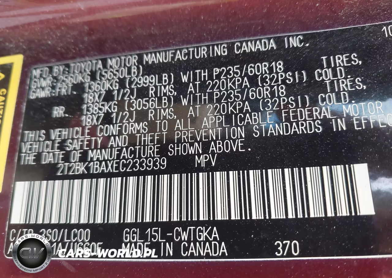 2014 Lexus Rx 350 VIN:2T2BK1BAXEC233939 - 9